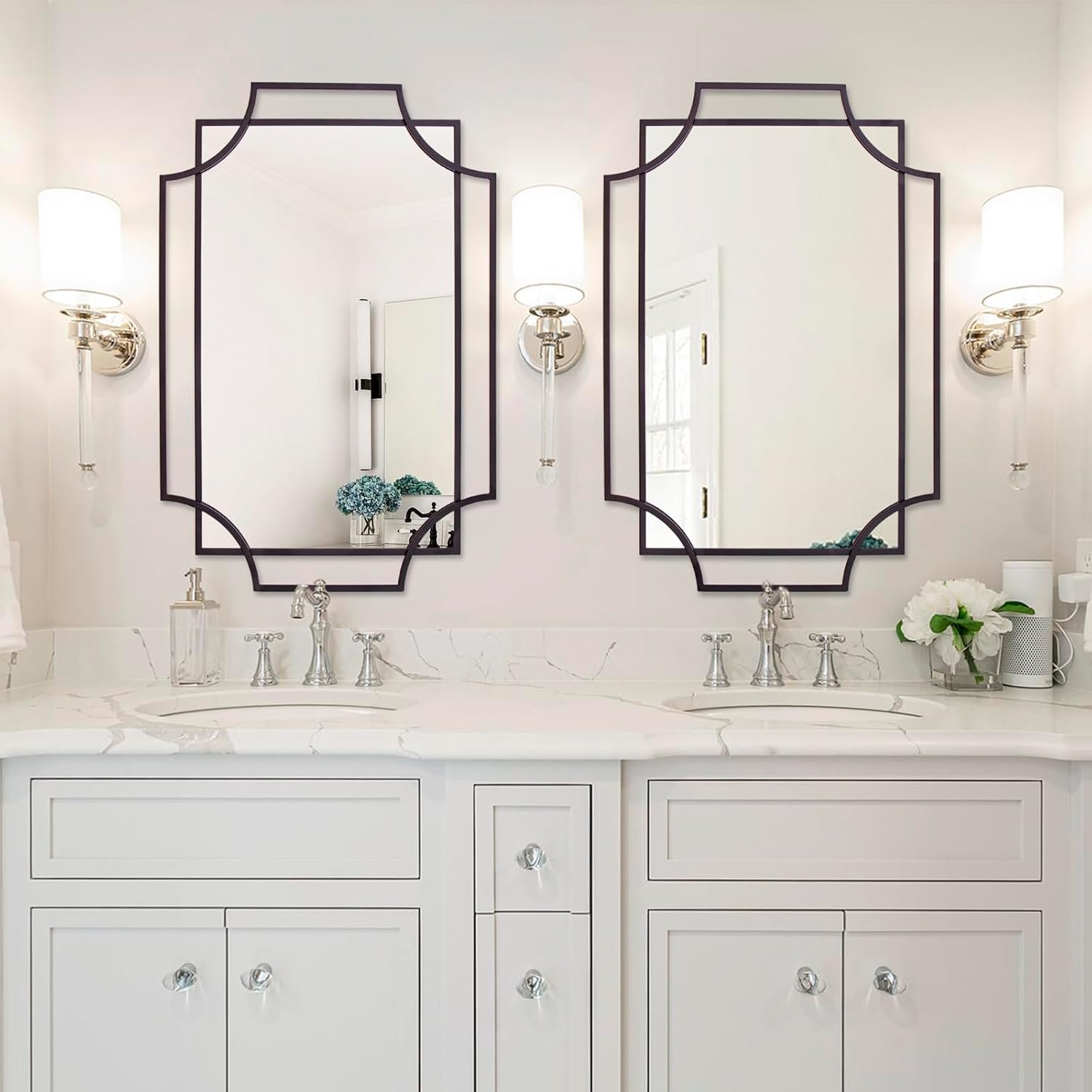 1747749378 black wall mirror for living room 36x24 black bathroom mirror with metal frame antique decorative mirror for living room entryway dining room decor.jpg