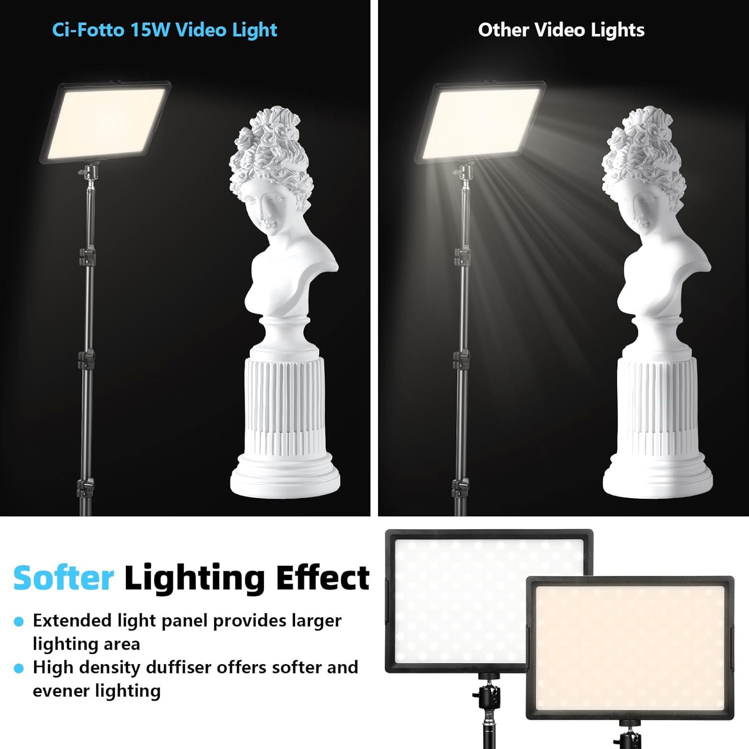 1747810108 led photo video light 2 pack bi color 2800 6500k dimmable usb led continuous light 68 photography lighting kit with tripod stand for studios youtube tiktok video recording game streaming.jpg