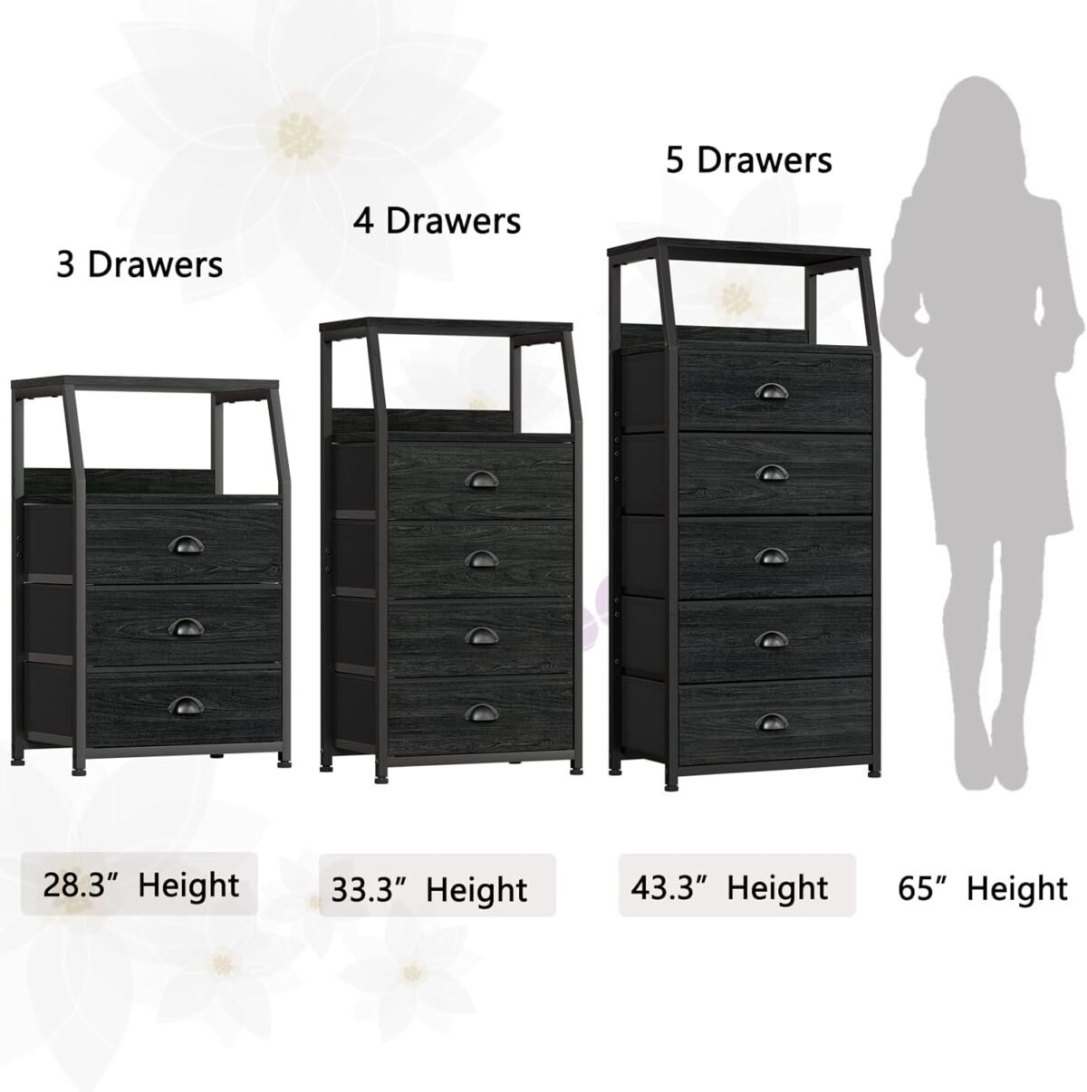 1747820066 furnulem tall 4 drawers dresser vertical storage tower black dresser for bedroom hallway entryway nursery closet organizer nightstand bedside table furniture sturdy steel frame wood top.jpg