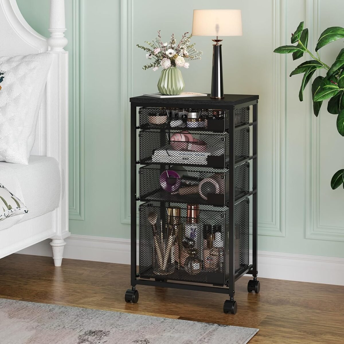 1747915344 rolling file cart with 4 storage drawers filing cabinet for home office hanging file folder organizer with wheels under desk utility craft cart printer stand black patent pending.jpg