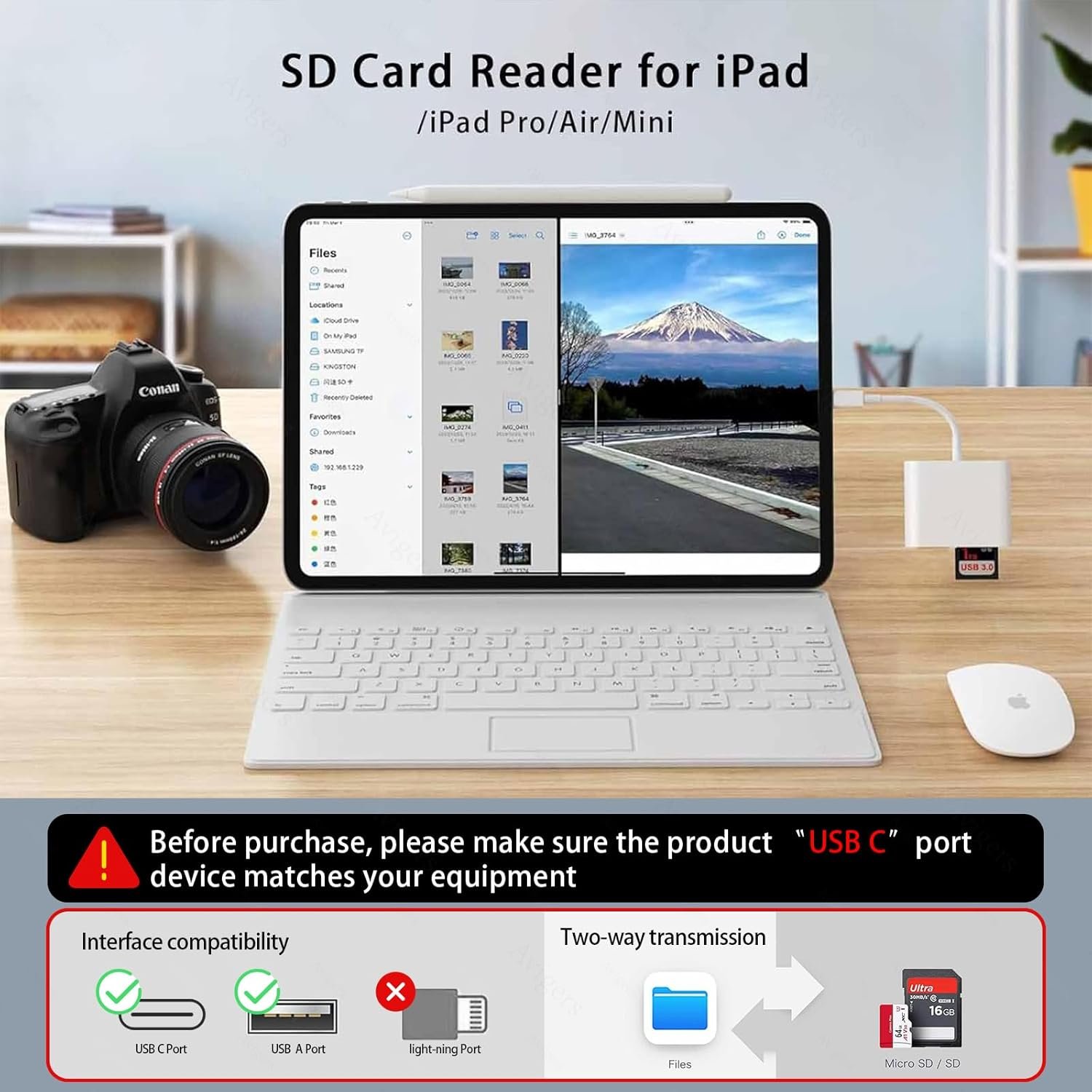 1747922131 usb c to sd card reader sd card adapter with sdmicrosd usb 3 ports usbc memory card reader for iphone 1516 pro max ipad proairmini mac macbook proair and more usb ctype c devices.jpg