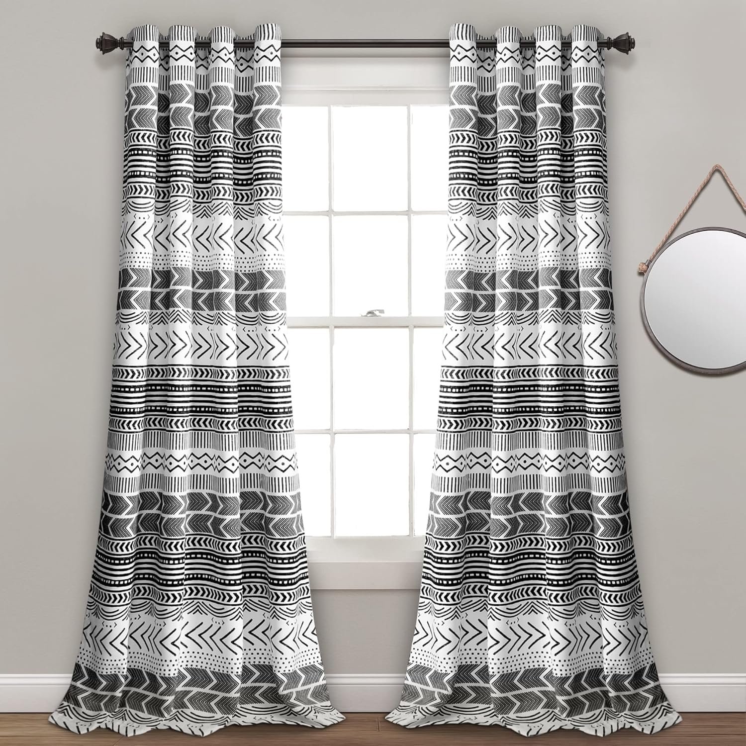 1747928873 lush decor navy white hygge geo light filtering window curtain panel pair 84 x 52 52 w x 84 l.jpg