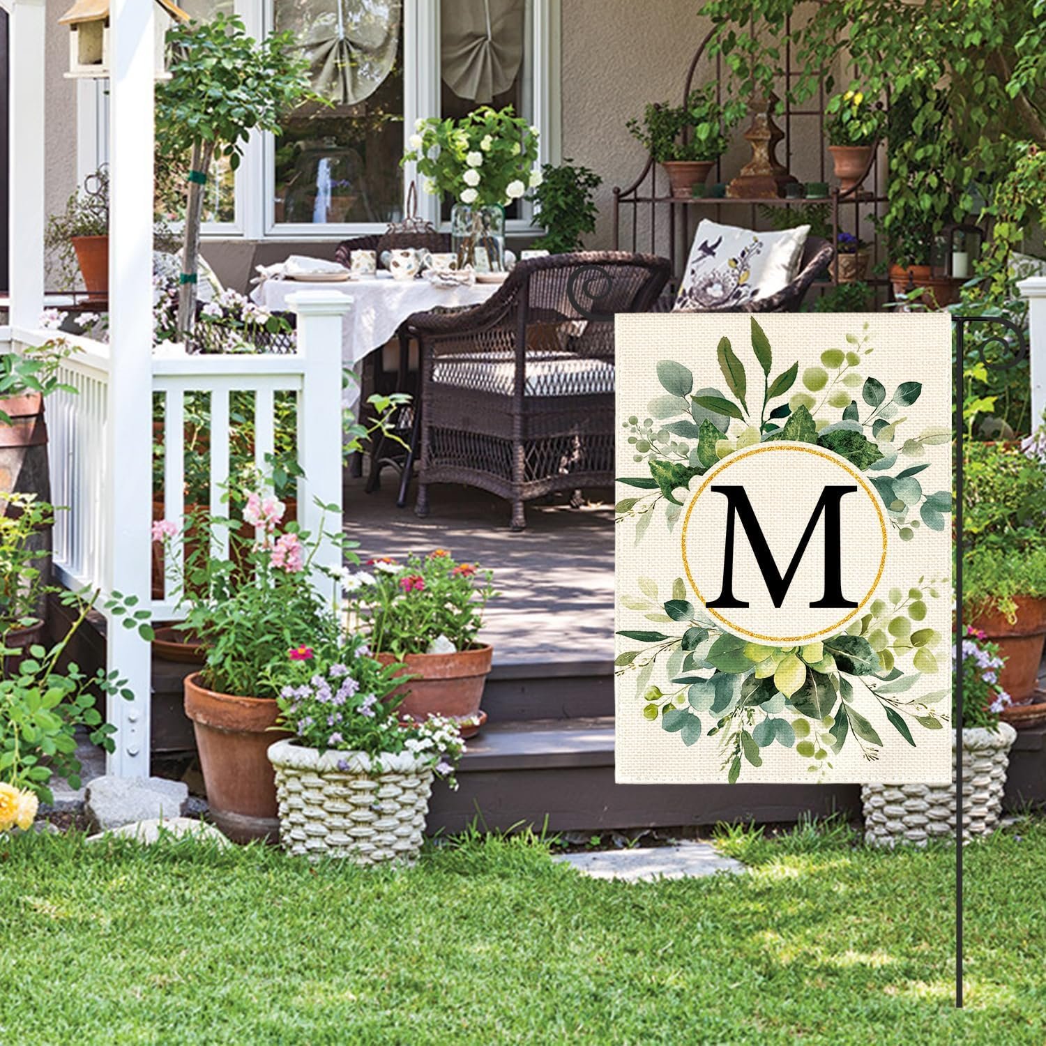 1747929210 avoin colorlife monogram letter m floral garden flag 12x18 inch double sided outside family last name initial yard outdoor decoration.jpg