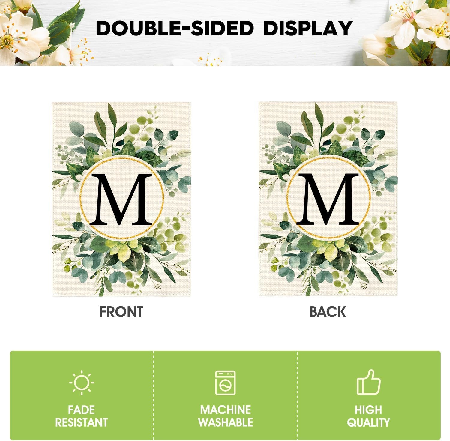 1747929214 avoin colorlife monogram letter m floral garden flag 12x18 inch double sided outside family last name initial yard outdoor decoration.jpg