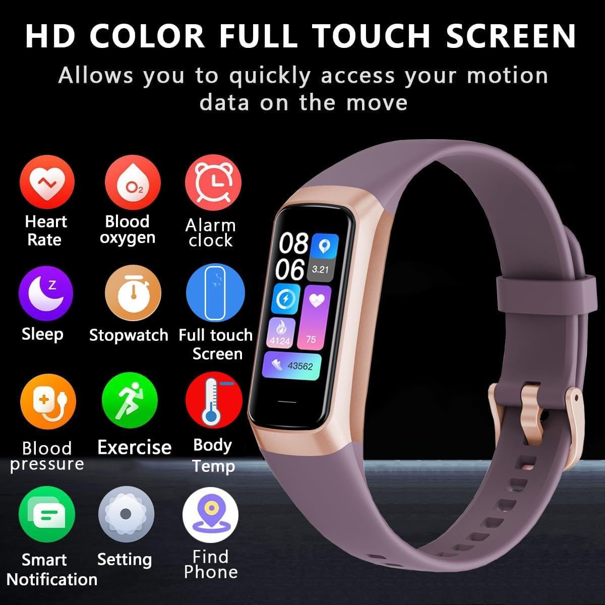 1747932487 fitness tracker with 247 heart rate blood oxygen sleep monitoractivity tracker with 1.1 amoled touch color screen multiple sport modes step counterip68 waterproof for women men wine red.jpg