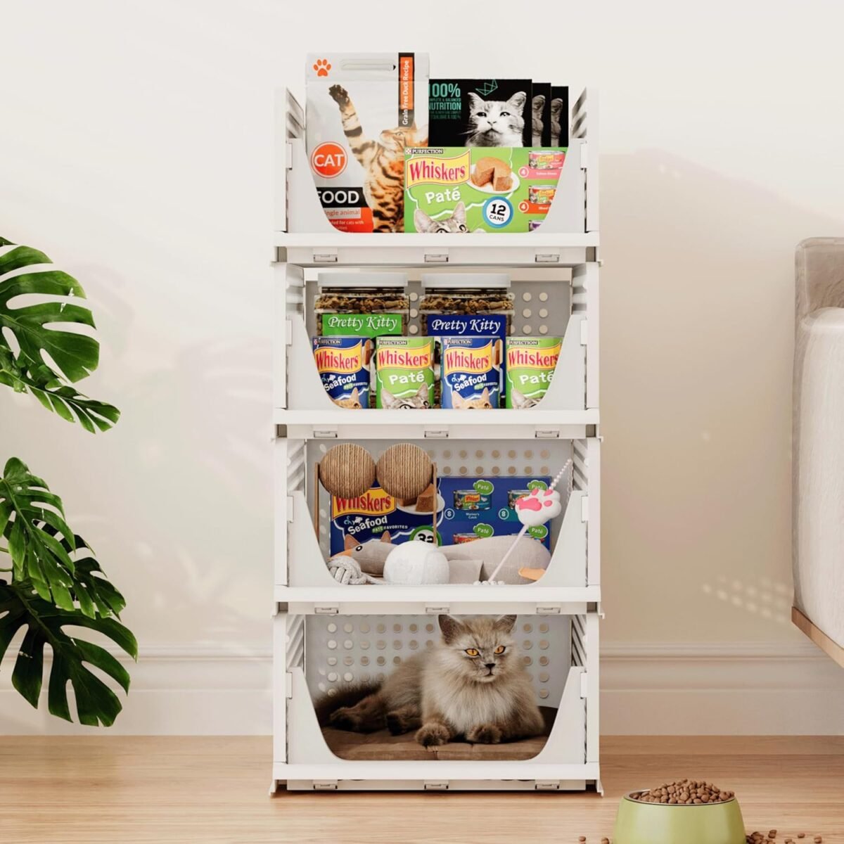 1748054565 pinkpum stackable plastic storage basket foldable closet organizers and storage bins 4 pack drawer shelf storage container for wardrobe kitchen bathroom office dorm white.jpg