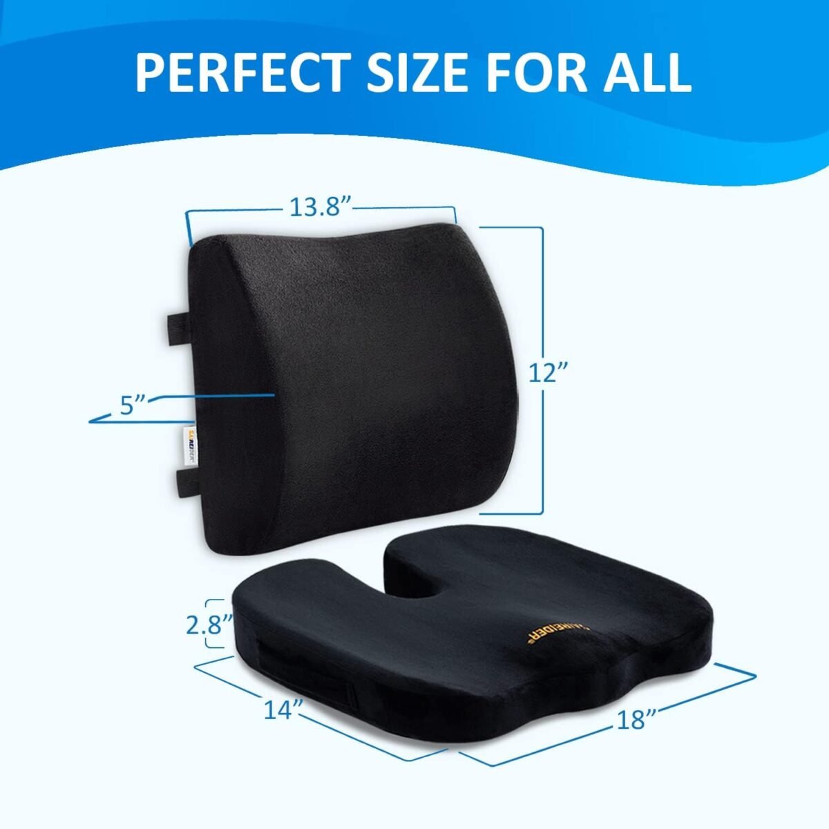1748055040 saireider seat cushion and lumbar support pillow for office chair memory foam car seat cushions back support pillows help relieve pain of back lumbar tailbone and sciatic nerve（black）.jpg