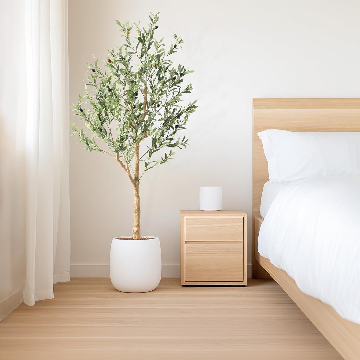 1748078592 tall faux olive tree，5ft60in realistic texture potted silk artificial olive tree， fake olive trees indoor outdoor for home office living room bedroom foyer porch decor.jpg