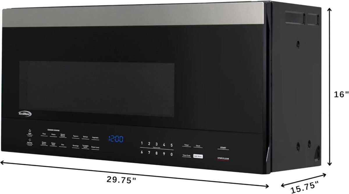 1748080373 koolmore km motsc 16bss inch range microwave oven with sensor cooking 1000 watts and 300 cfm in stainless steel and black ul listed 30 in.1.6 cu. ft.jpg