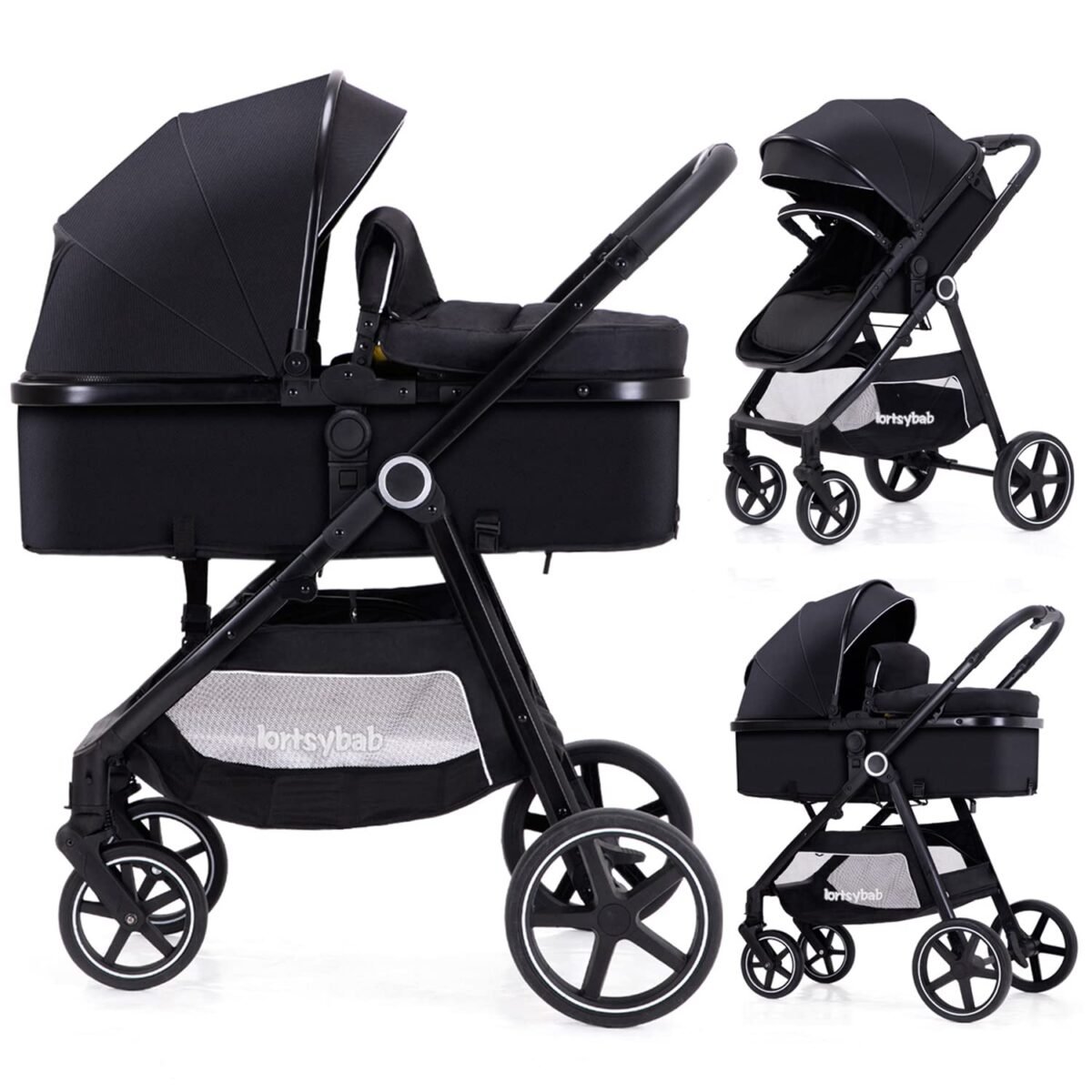 2 in 1 baby stroller with bassinet mode folding infant newborn pram stroller with reversible seat toddler strollers for 0 36 months old babies.jpg