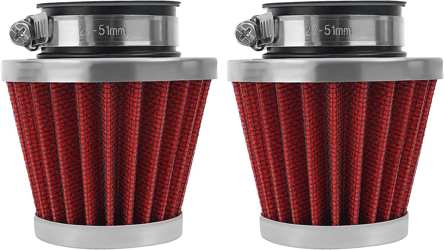 2pcs 42mm universal air filter for gy6 125cc 150cc 200cc 250cc dirt bike atv quad scooter go kart compatible with kawasaki suzuki yamaha pz24 pz30 carburetor moped roketa taotao for motorcycle.jpg