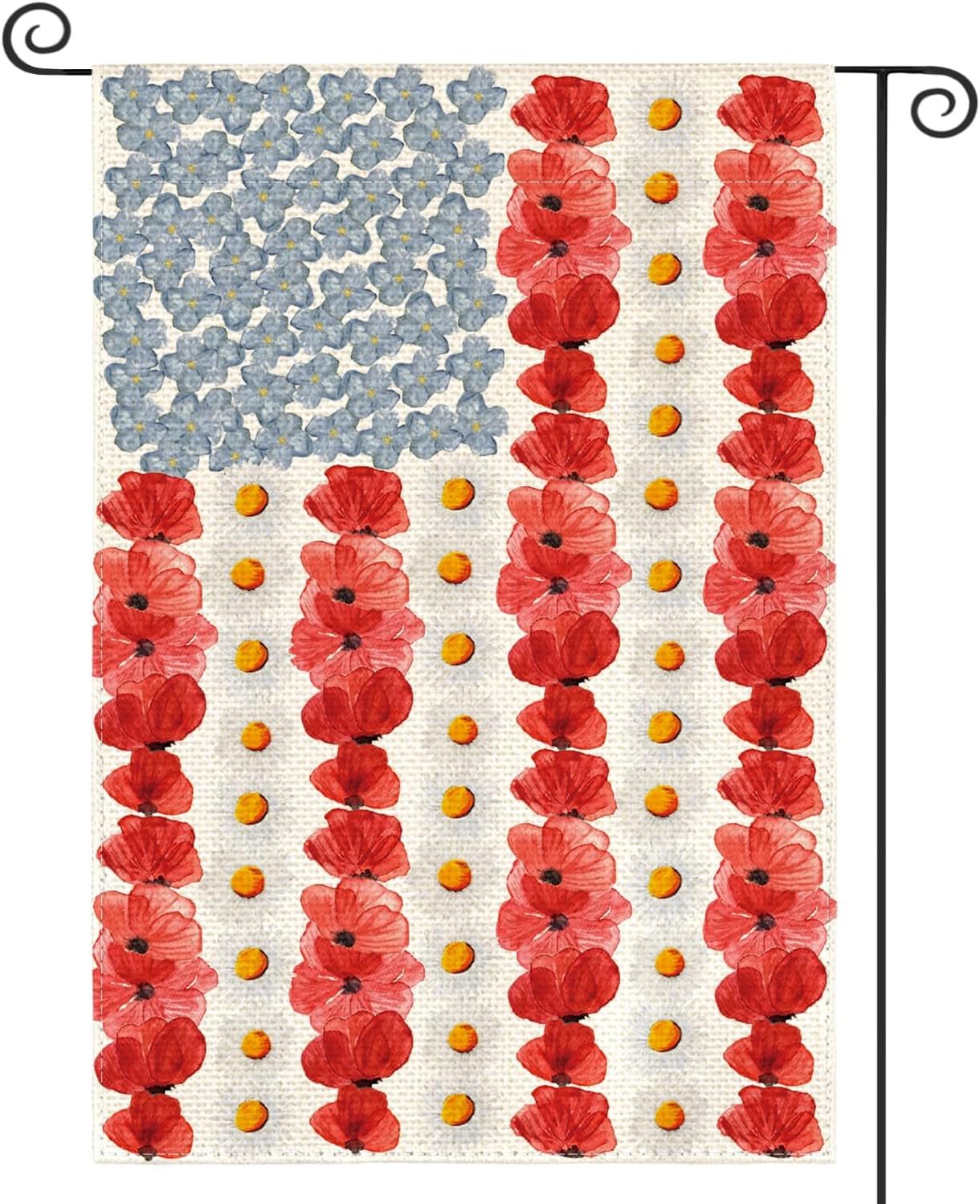 Avoin colorlife myosotis poppy memorial day garden flag 12x18 inch double sided outside patriotic american flag yard outdoor decoration.jpg