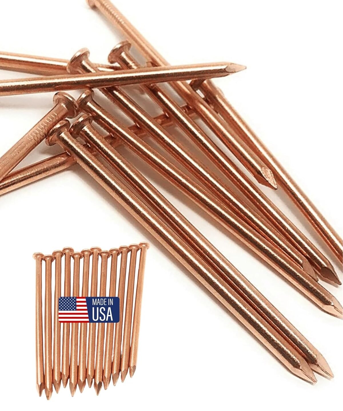 Dubbs hardware 12 pack pure copper 4 inch nail spikes heavy duty tree stump root killer eco friendly chemical free tree removal usa made durable spikes for landscaping gardening.jpg