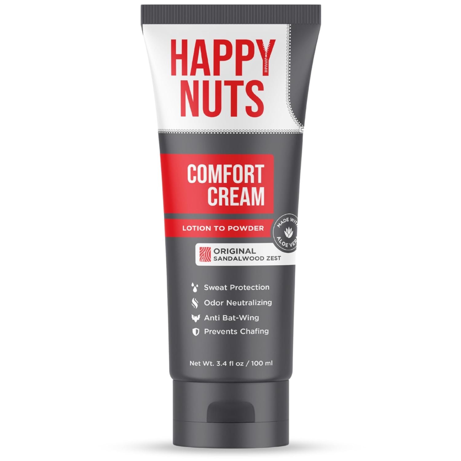Happy nuts comfort cream deodorant for men anti chafing sweat defense odor control aluminum free mens deodorant hygiene products for mens private parts 3.4oz original.jpg