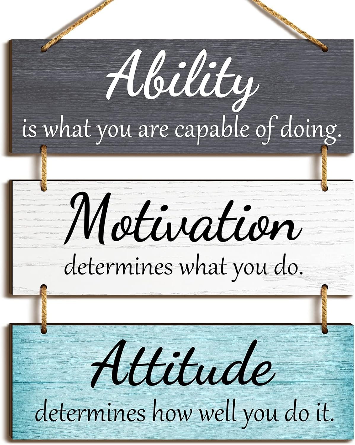 Jetec office wall decor inspirational rustic motivational plaques with sayings wooden hangings ability sign bathroom for home office art decorationfresh color.jpg