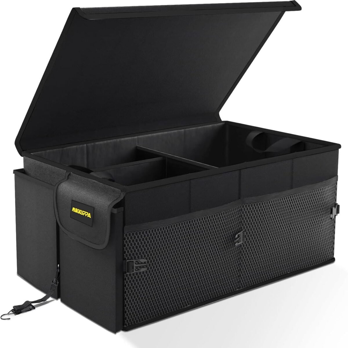 Mikkuppa car trunk organizer 65l collapsible trunk organizer with lid sturdy car storage for suv auto truck van with adjustable straps and non slip bottom black.jpg