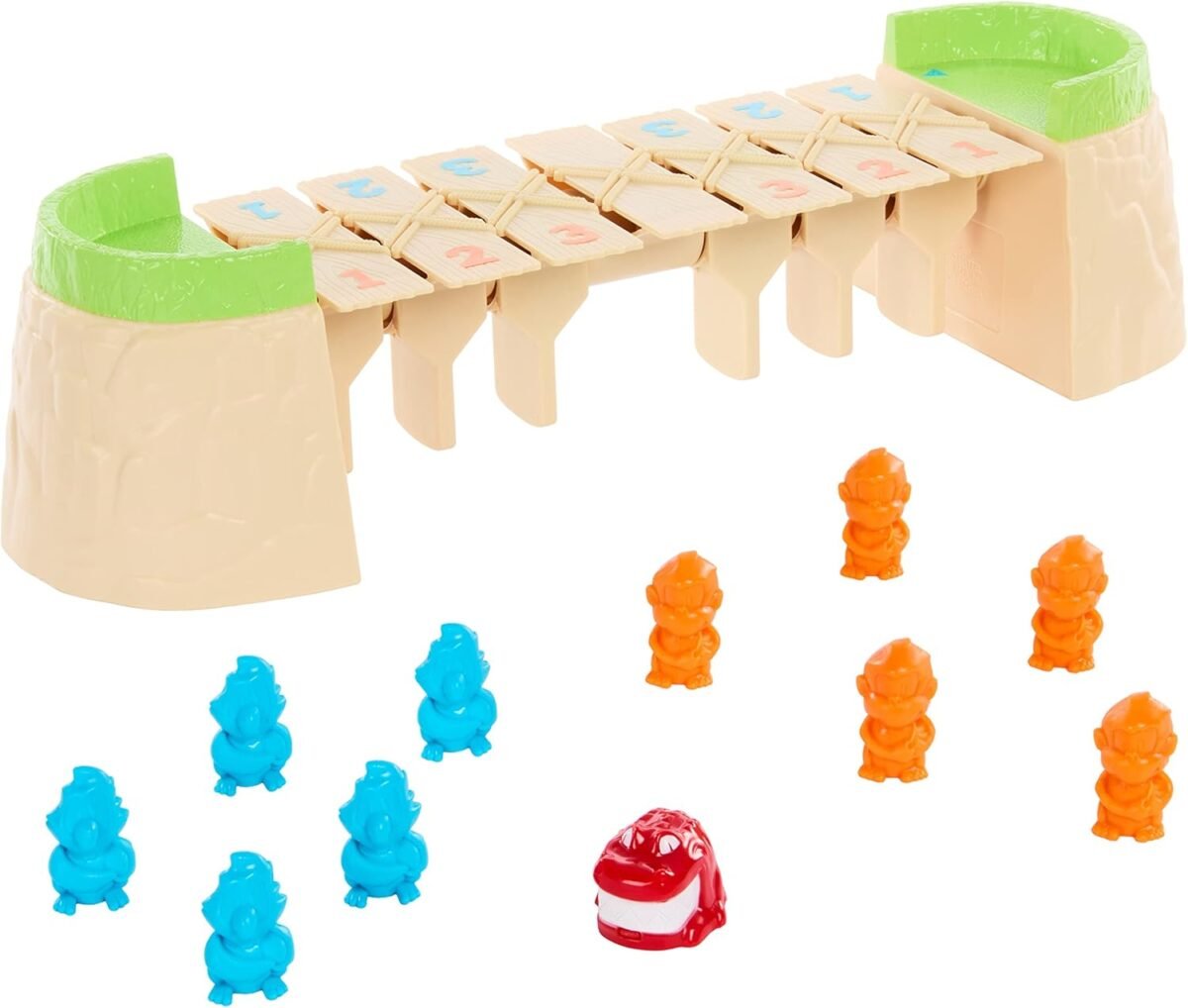 Mattel games greedy gator 2 player kids game for families parties get monkeys across the bridge first with rolling alligator.jpg