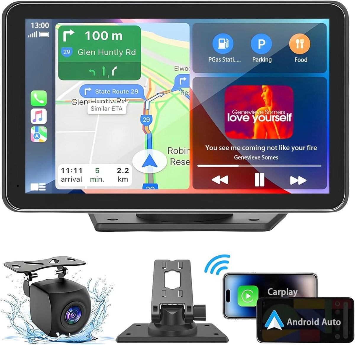 Portable carplay screen for car 7 wireless carplay android auto with bluetooth hd backup camera gps navigation siri fm aux mirror link for all vehicles.jpg