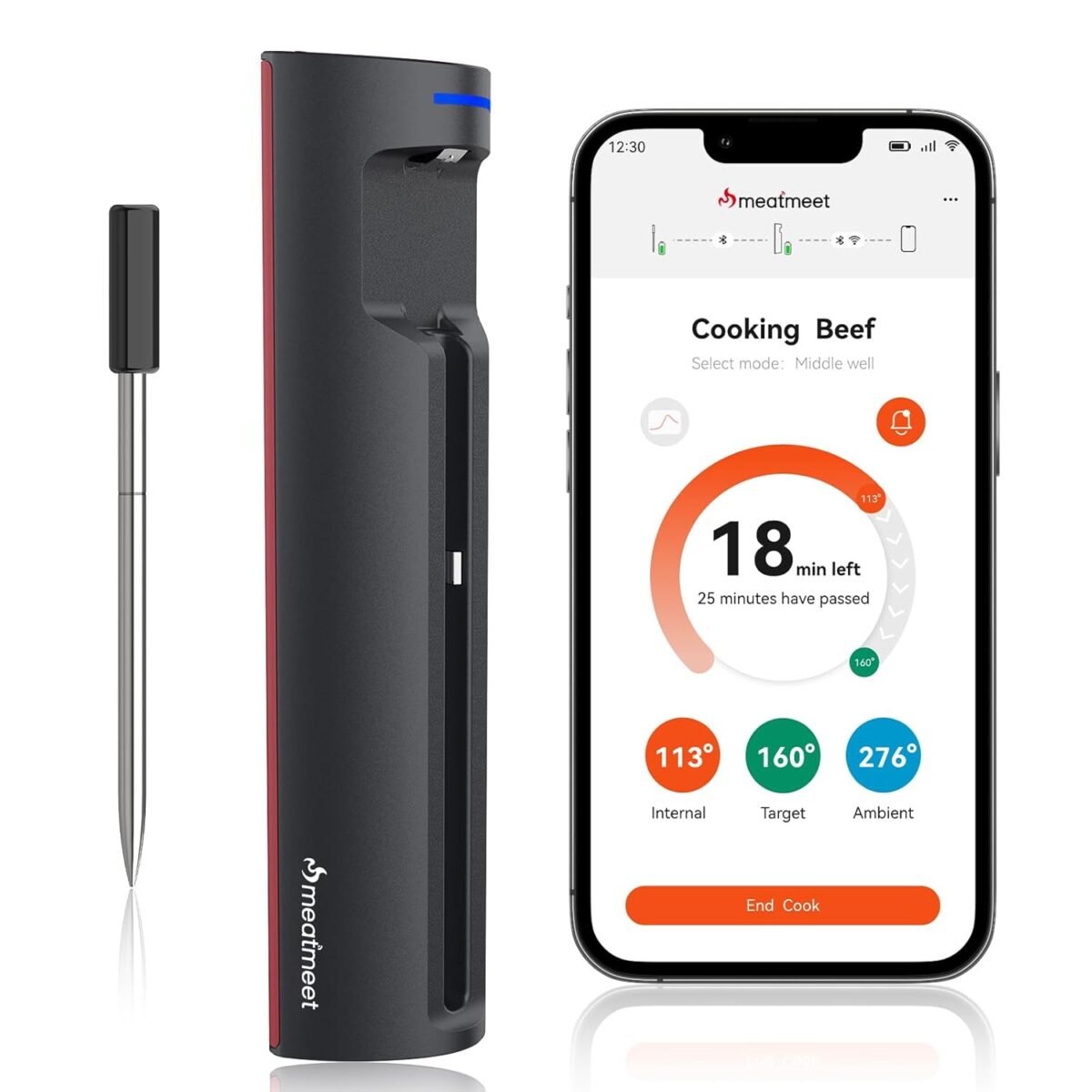 Pro smart wifi wireless meat thermometer unlimited range improved stability ultra thin probe bluetooth digital food thermometer for remote monitoring of ovenkitchenbbqgrillrotisserie.jpg