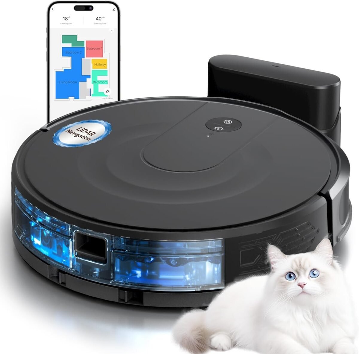 Robot vacuum and mop combo lidar navigation with ultra slim design smart mapping robotic vacuum cleaner 9000pa suction customizable cleaning for pet hair carpets and hard floors.jpg