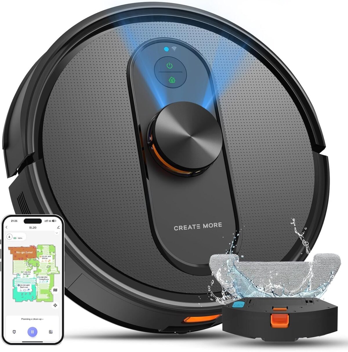 Robot vacuum and mop with mapping 5000pa robotic vacuums with lidar navigationno go zoneswi fiappalexa control self recharging vacuum robot for pet hairhard floorcarpet.jpg