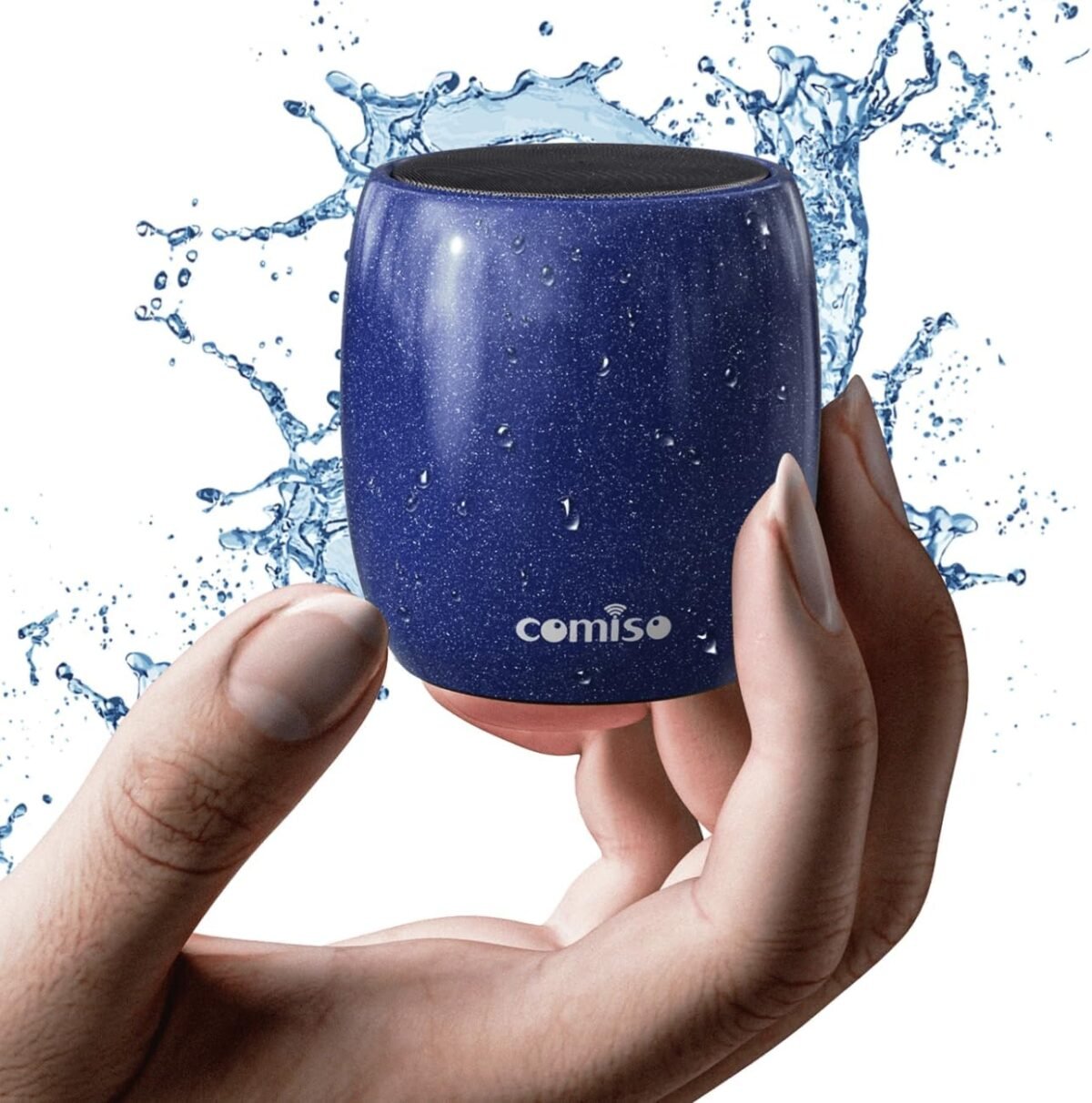 Small speaker bluetooth speaker with 360°hd stereo sound and robust bass mini speakers with hands free call ip67 waterproof portable speakers for shower room car trip ideal gift for men women.jpg