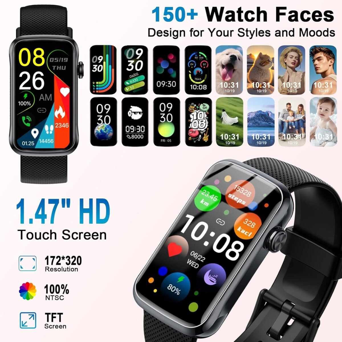 Smart watch smartwatch for men women with 24 sport modes ip68 waterproof fitness tracker with 247 heart ratesleepspo2 monitor step tracker pedometer activity tracker for android ios.jpg