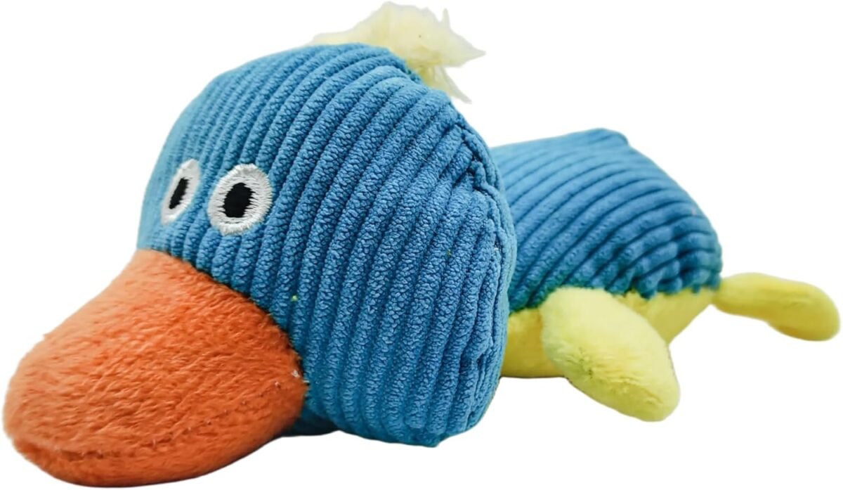Squeaky dog toys to keep them busy squeaky dog toys with soft fabric for small medium dogs for daily interaction companion training 1pcs blue duck.jpg