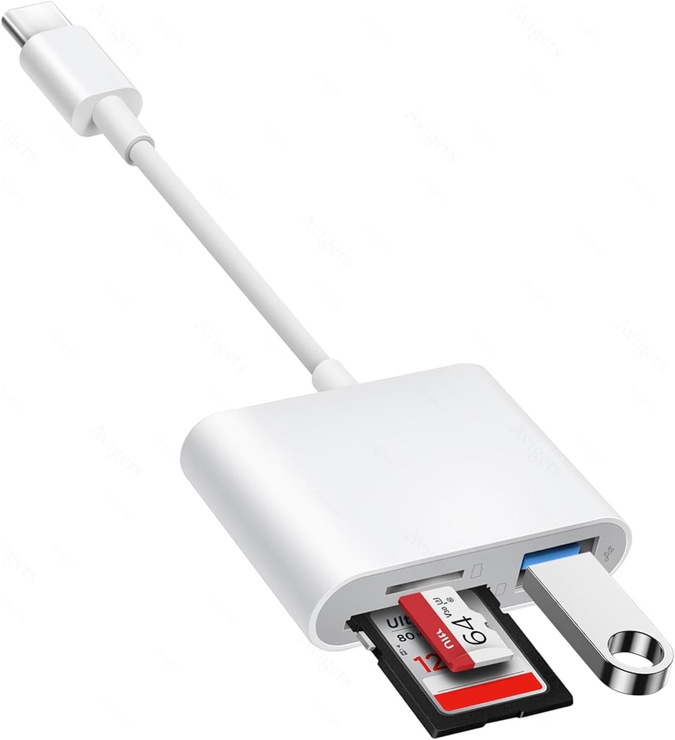 Usb c to sd card reader sd card adapter with sdmicrosd usb 3 ports usbc memory card reader for iphone 1516 pro max ipad proairmini mac macbook proair and more usb ctype c devices.jpg