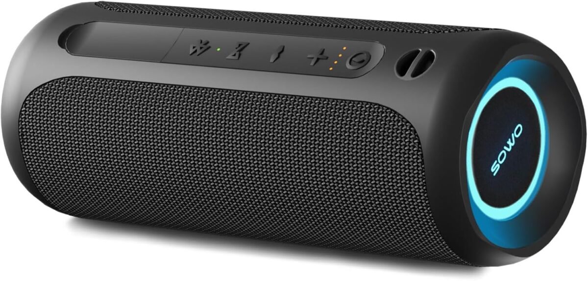 Wireless portable speakeripx7 waterproof bluetooth speaker 25w loud stereo sound bassboom technology tws pairing built in mic 16h playtime with lights for home outdoor black.jpg