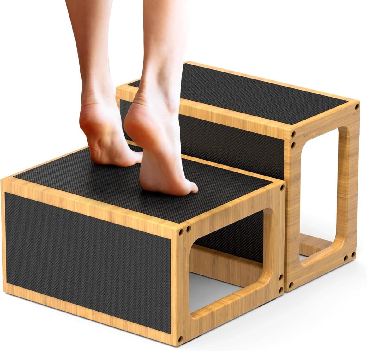 Wooden step stool for adults heavy duty 7 wooden beside stepstool one step stool with safety non slip surface stable toddler stool for bathroom sink high beds bedroom 1 pcs.jpg
