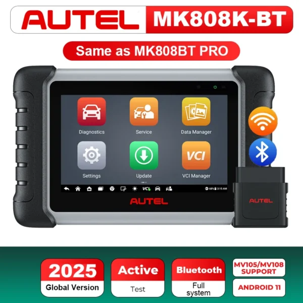 Autel MaxiCOM MK808K-BT MK808K BT Bluetooth OBD2 Scanner Same as MK808BT Pro Full Bidirectional Diagnostic Tools Code Reader