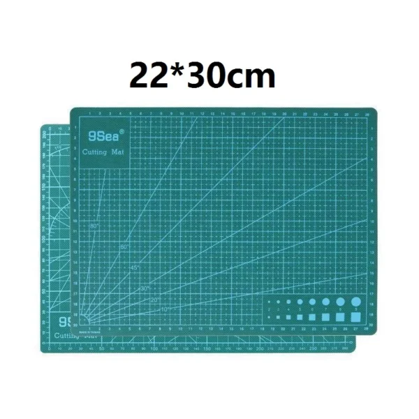 30*22cm A4 Green Double Sided Grid Self-Healing PVC Cutting Mat School Office Console Table Pad Artist Manual Carving Board CP8