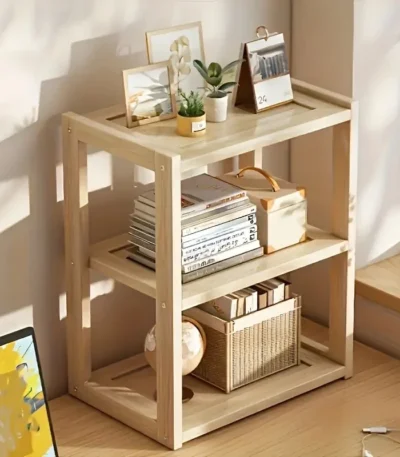 Three Layers Stationery Organizer Practical Wooden Storage Desk File Rack Office Accessories School Supplies 1