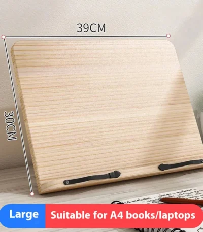 2025 Solid Wood Reading Stand Adjustable Book Holder Tray for Students Adults Reading  Adjustment Computer Ipad Book Holder 1