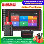 KINGBOLEN S6 OBD Automotive Scanner Bluetooth All System Car Diagnostic Tools 28 Resets IMMO/BMS/TPMS/ABS Bleeding Lifetime Free