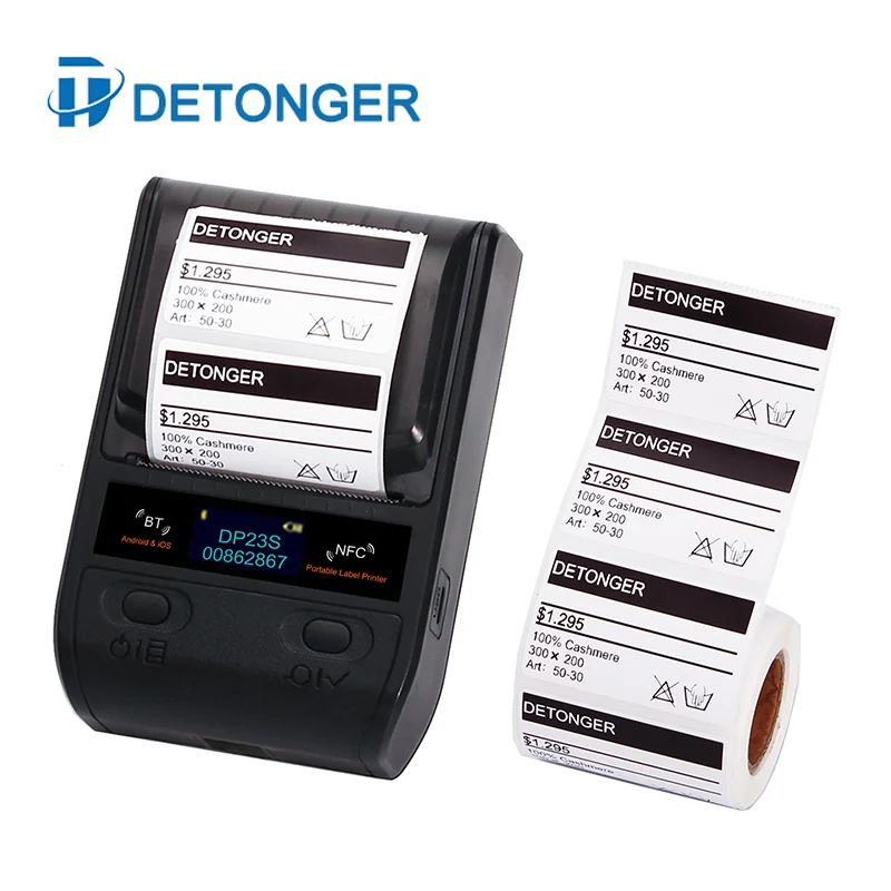 DETONGER DP23S/DP30S Multifunctional Wireless BT Mobile for Android iOS Barcode Thermal Label Maker Printer DETONGER DP23S/DP30S Multifunctional Wireless BT Mobile for Android iOS Barcode Thermal Label Maker Printer