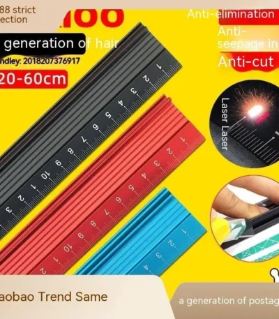 20cm 30cm 45cm Leather Craft Anti Cutting Hand Scale Ruler Safe Cut Protective Precise Measuring Tools Leather Craft Anti Cutti 1