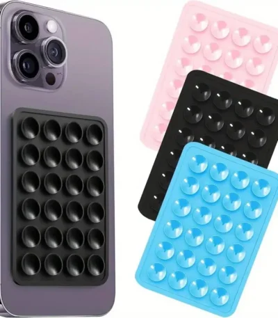 Silicone Suction Phone Holder Mat Multifunctional Suction Cup Wall Stand Square Anti-Slip Single-Sided Case Mount Back Sticker 1
