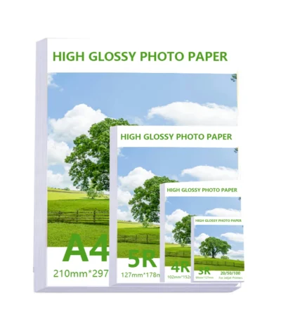 Multi Specification High Gloss Photo Paper 3R 4R 5R A4 Photo Printing Paper Inkjet Printer 180G Glossy Single-Sided Photo Paper 1