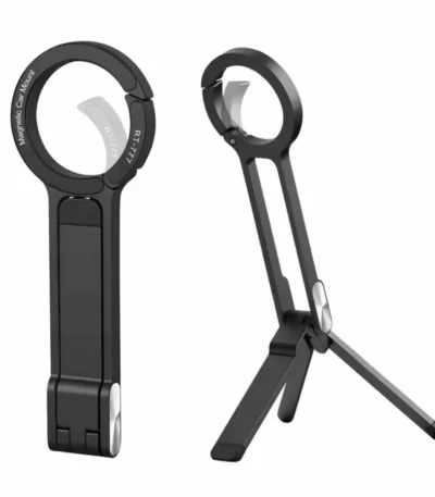 Metal Phone Tripod Carabiner-Mounted For iPhone 16 15 14 13 Portable Dual-sided Magnetic Tripod Desk Mount Phone Handle Holder 1