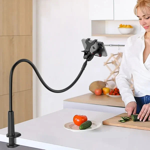 80cm Phone Holder Stand Lazy Bracket Headrest Bed 360 Flexible Long Arms Clamp Mount For iPhone Samsung and 3.5~6.7″ Device