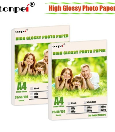 A4 High glossy Photo Paper  Printer Photographic Paper single-side coated for Inkjet Printers 120g 140g 160g 180g 200g 230g 1