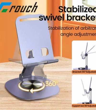 All Metal Mobile Phone Holder Stand 360 Degree Rotate Foldable Desk Phone Holder Stand For iphone Android Smartphone Tablet 1