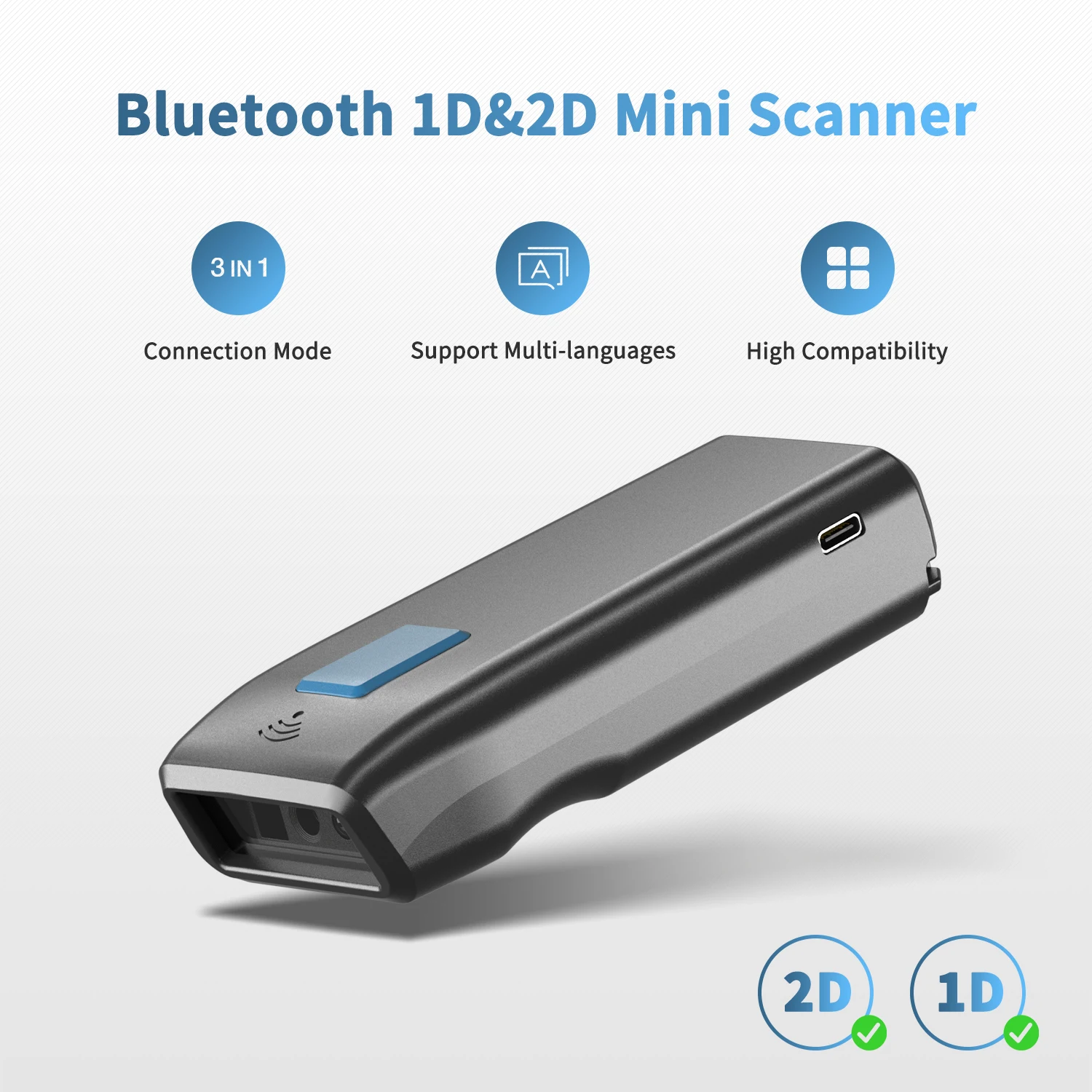 NETUM Z2 Wireless QR Barcode Scanner and Blueooth Wire 2D Barcode Reader PDF417 Automatic Sensing for Pos Scanning NETUM Z2 Wireless QR Barcode Scanner and Blueooth Wire 2D Barcode Reader PDF417 Automatic Sensing for Pos Scanning