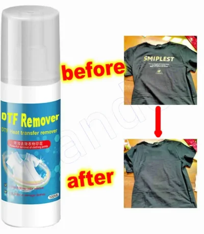 Dtf Remove Liquid Textile Vinyl Remover Clothing for Garments Dtf Ink Cloth Tshirt Vinyl Glue Remov Solution Ink Cleaner Liquid 1