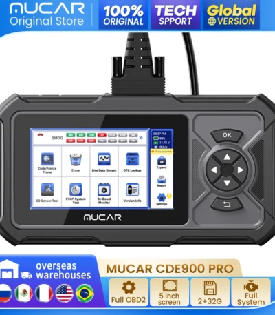 MUCAR CDE900/CDE900 PRO OBD2 Auto Diagnostic Tool car Scanner Tools full system 28 reset Code Reader Scan Tool 2+32G WIFI Update 1