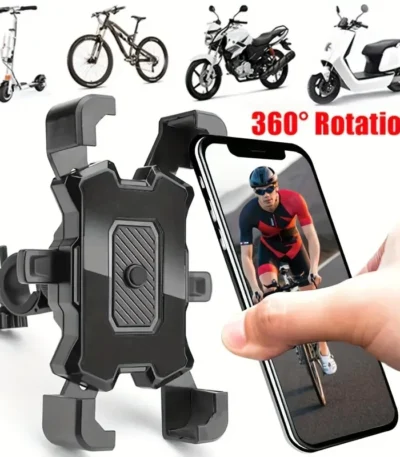 360 Rotation Bike Phone Holder Motorcycle Bicycle Phone Holder Handlebar Stand Mount Bracket Mount Phone Holder For Mobile Phone 1