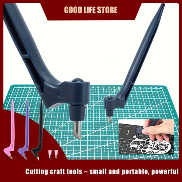 360˚ Rotating Paper Art Cutting Tool Stainless Steel Craft Knife Sticker Scrapbook Cutter DIY Art Knife Utility Cutting Knife