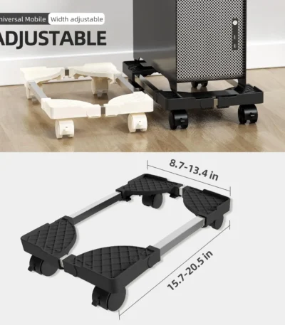 Adjustable Mobile CPU Stand Holder Tower Stand with Rolling Caster Wheels Computer Stand for Tower Fit Most PC Desk Accessories 1